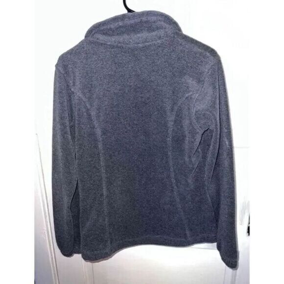 Columbia‎ Classic Fleece Full-Zip Jacket Charcoal Gray Cozy Outdoor Size  Small - Picture 2 of 2